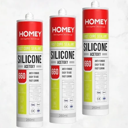 SELLADOR DE SILICONA HOMEY NEGRO 280 ML