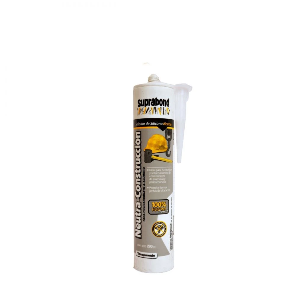 SUPRABOND SILICONA 100% CONSTRUCCIÓN NEUTRA - TRANSPARENTE