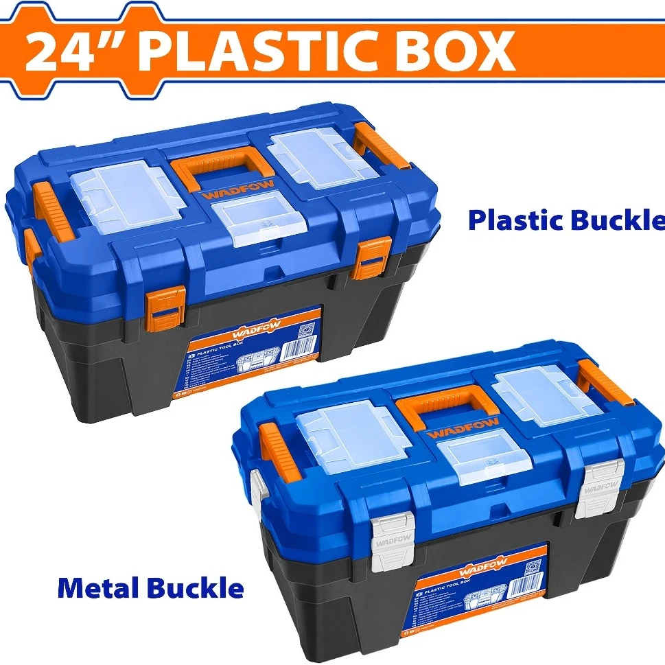 WADFOW CAJA DE HERRAMIENTAS PLASTICA C/GAV C/ METAL 24"