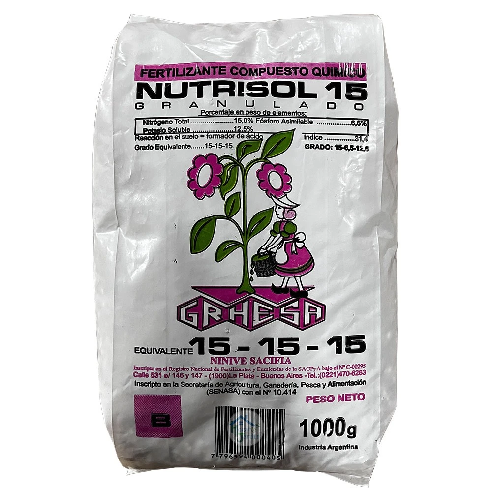 FERTILIZANTE TRIPLE 15 500GMS