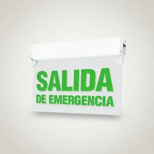 CARTEL SALIDA EMERGENCIA LUMINOSO 220V INTERELEC