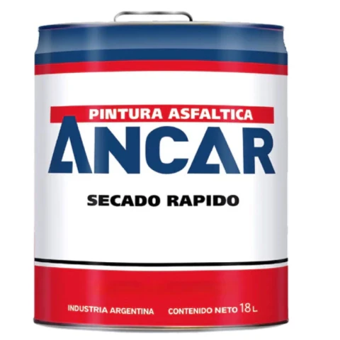 PINTURA ASFALTICA ANCAR 18 LITROS SECADO RAP.
