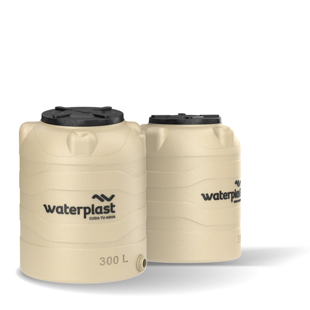 WATERPLAST TANQUE TRICAPA SOPLADO BEIGE 300 LITROS