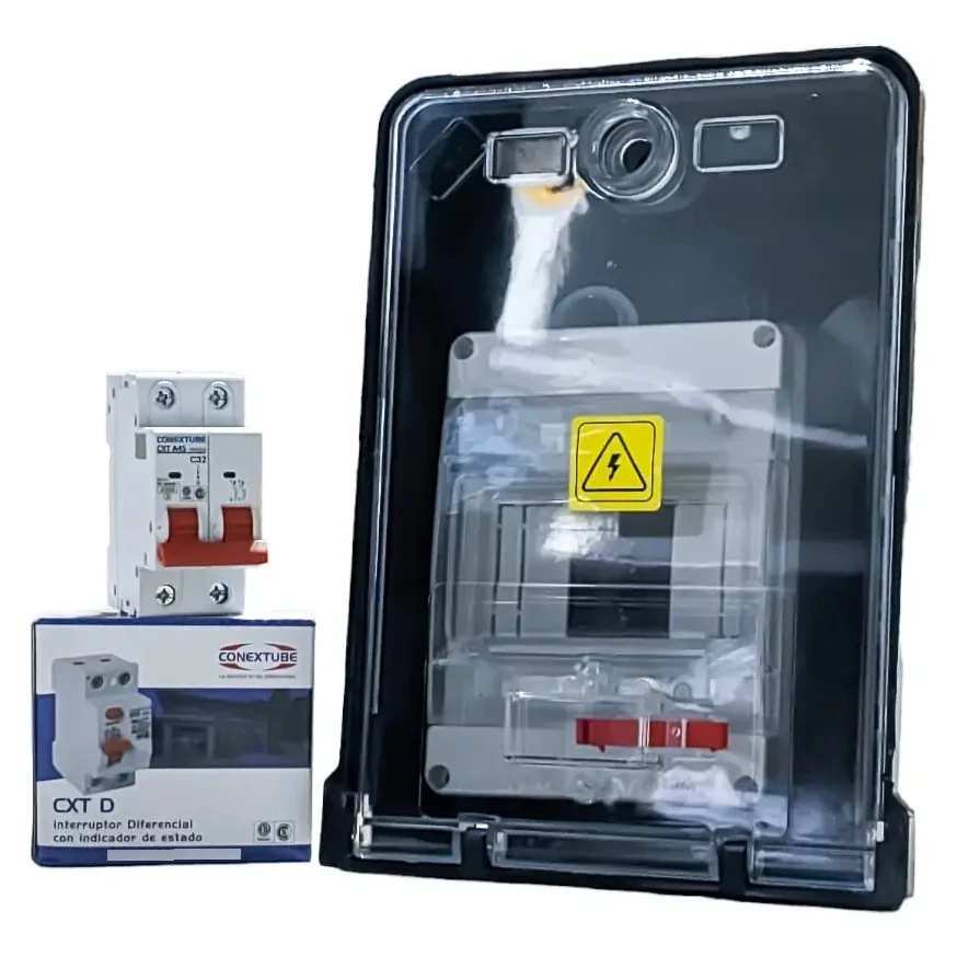CONEXTUBE KIT CAJA MEDIDOR MONO S/CAÑO EDENOR C/TERMICA DISYUNTOR Y ACC.