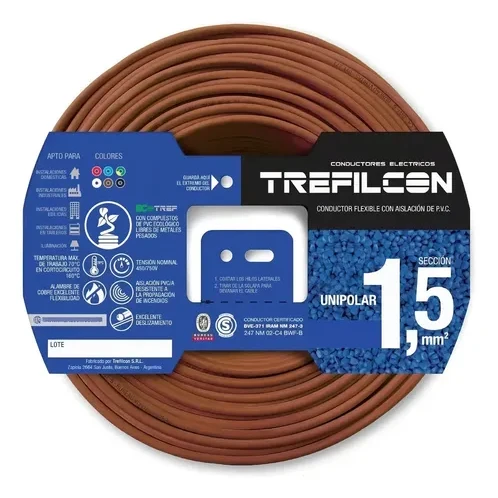 CABLE UNIPOLAR 1X1,50 MM MARRON