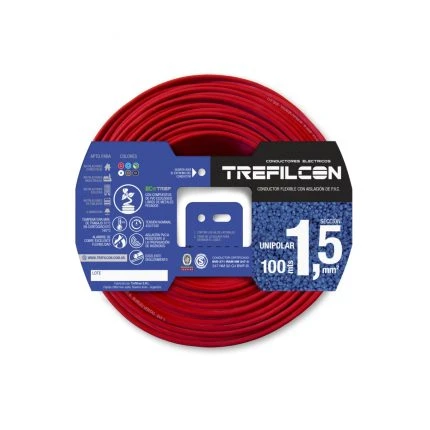 CABLE UNIPOLAR 1X1,50 MM ROJO