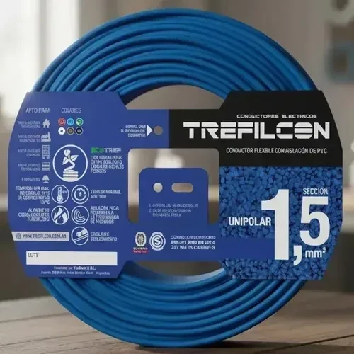 CABLE UNIPOLAR 1X1,50 MM CELESTE