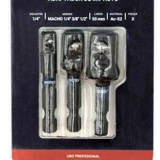 ADAPTADOR IMPACTO 1/4 HEXAGONA X 1/4-38-1/2