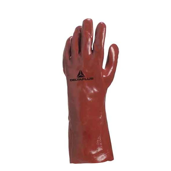 GUANTE PVC ROJO 35CM TALLE 10
