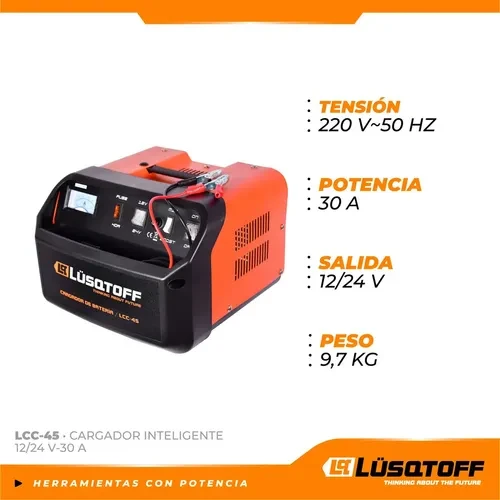 LUSQTOFF CARGADOR DE BATERIA 30A 12/24 220V-50HZ