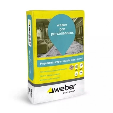 WEBER ADHESIVO PRO PORCELANATO X 25K